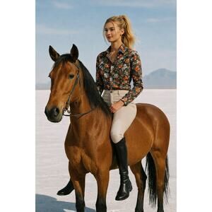 Tuff Rider Beige Ribbed Knit Equestrian Breeches Size 26 Low Rise Riding Pants